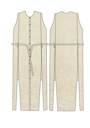 DRESS LONG SLEEVELESS - creme - BERENIK