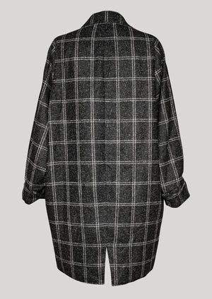 COAT TWEED - black/white - BERENIK