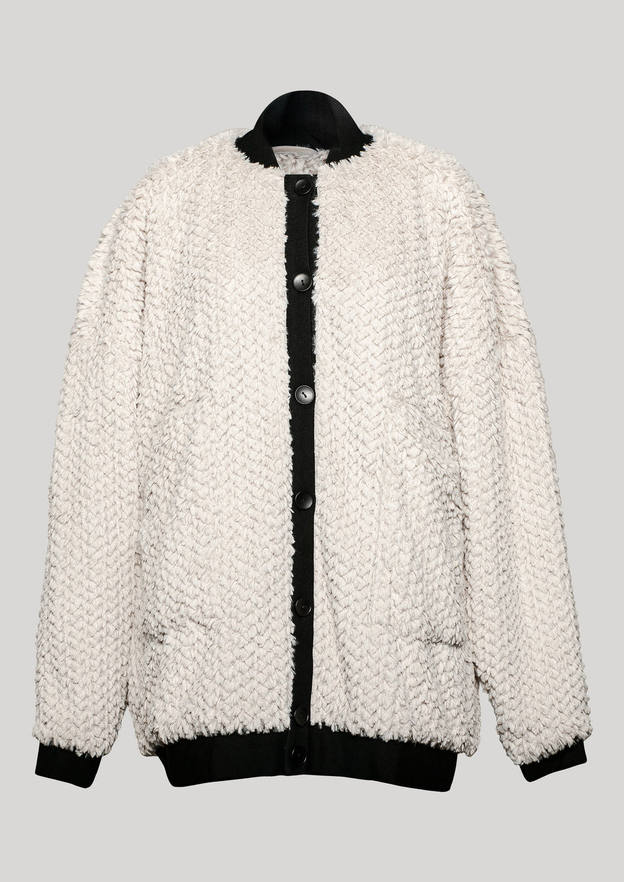 PILOT JACKET - FAUX FUR ivory - BERENIK