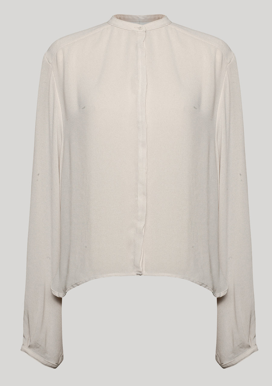 BLOUSE LONG SLEEVES - VINTAGE GEORGETTE cream - BERENIK