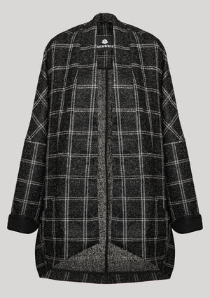 CARDIGAN - TWEED black/white - BERENIK