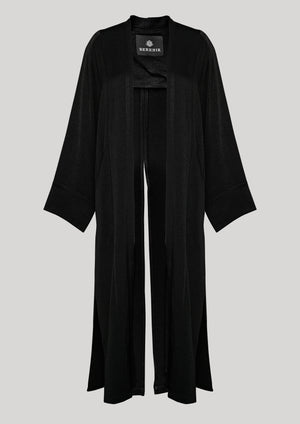 CARDIGAN LONG - HEAVY DRAPING black - BERENIK