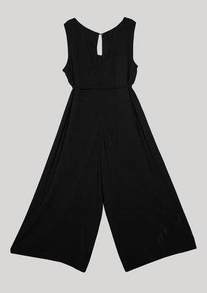 JUMPSUIT WIDE - black plain - BERENIK