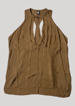 SHIRT - SILKY CUPRO khaki - BERENIK
