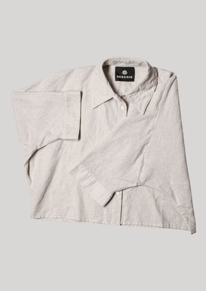 LIGHT SUMMER BLOUSE - NATURAL LINEN white - BERENIK