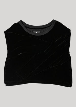 SHIRT LONG SLEEVES - SILK VELVET black - BERENIK