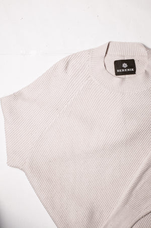 SWEATER - KNIT BIAS RIB ivory - BERENIK