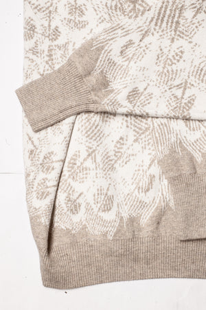 SWEATER OVERSIZED - KNIT PEACOCK beige - BERENIK