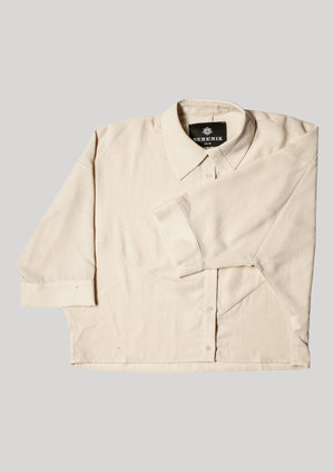 BLOUSE SHORT SLEEVES - creme - BERENIK