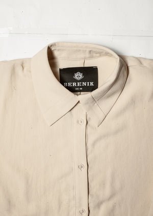 BLOUSE SHORT SLEEVES - creme - BERENIK