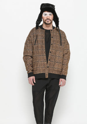 SWEATER PATCHWORK - COTTON JERSEY black transparent/opaque - BERENIK