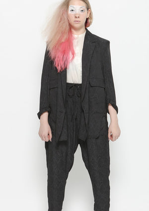 BLAZER - JACQUARD SATIN black snake - BERENIK