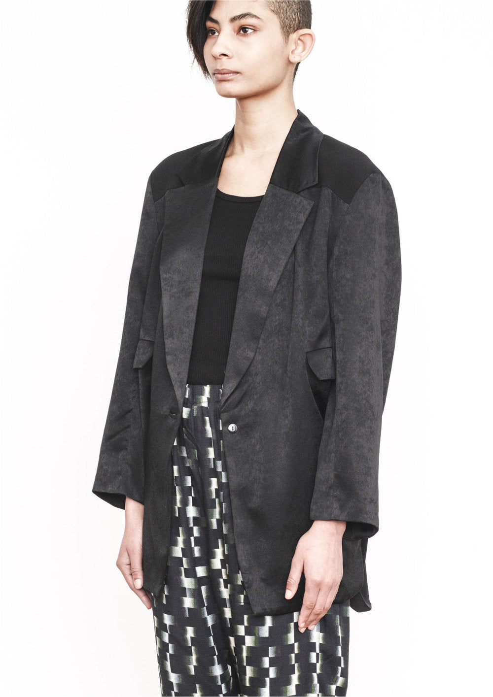 BLAZER - BLACK SHINY - BERENIK