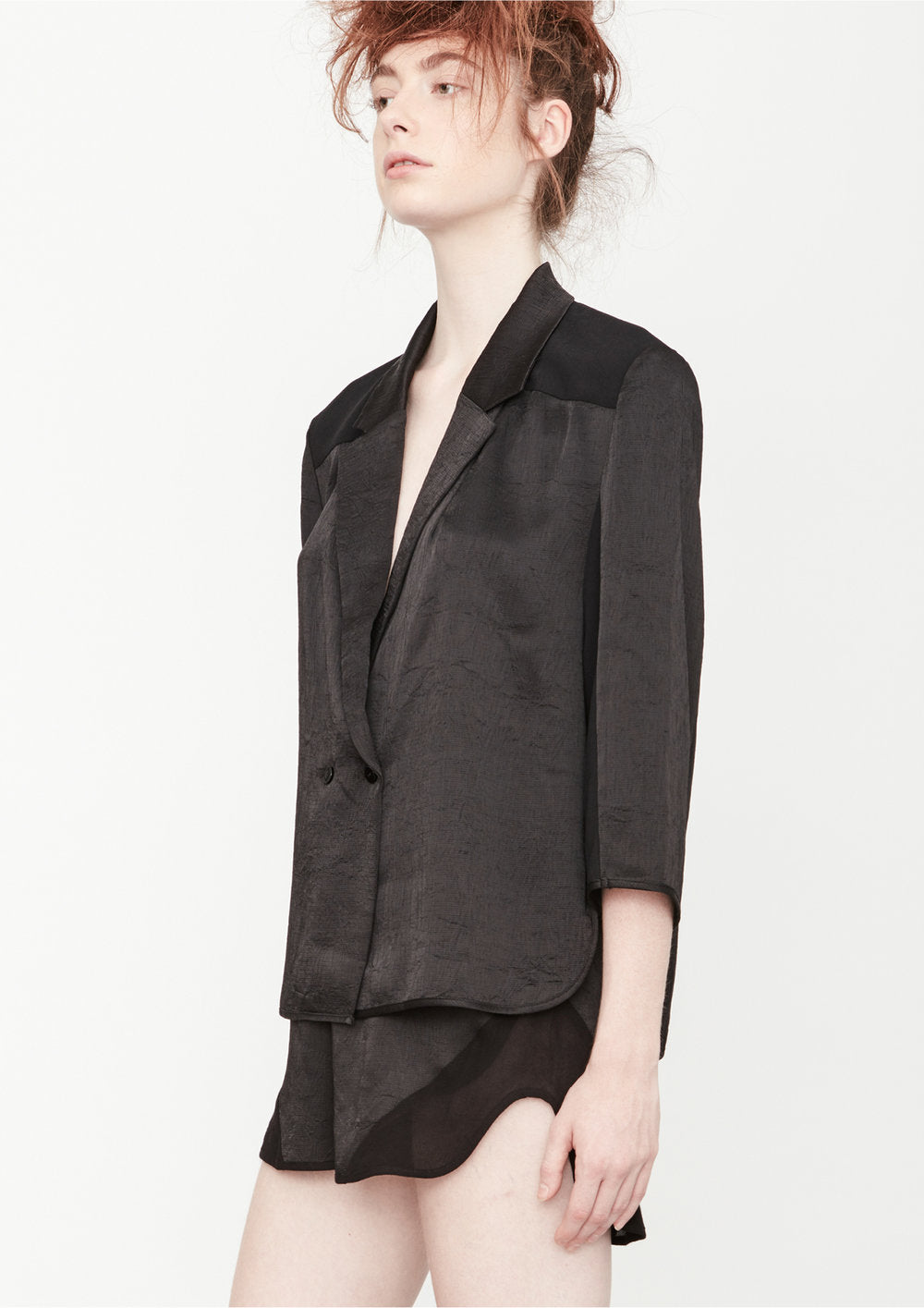 BLAZER/BLOUSE - black shiny - BERENIK