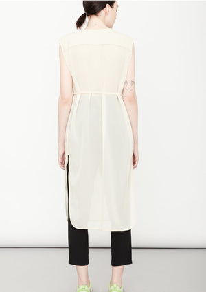 DRESS SLEEVELESS CREME MESH - BERENIK
