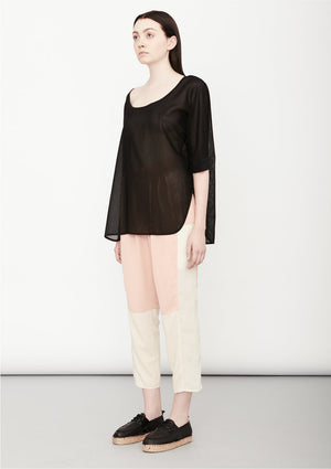 PANTS LOOSE ELASTIC PEACH/CREME/MESH - BERENIK