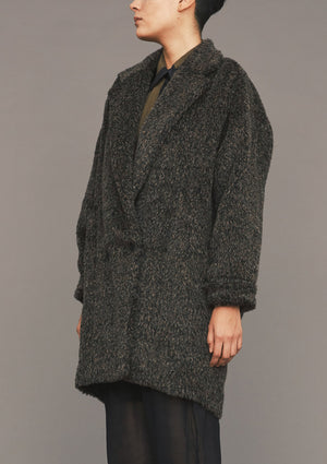 COAT - ALPACA SHAGGY brown/black - BERENIK