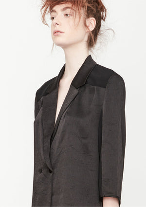 BLAZER/BLOUSE - black shiny - BERENIK