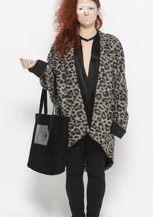 CARDIGAN - WOOL animal print - BERENIK