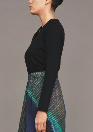 SHIRT LONG SLEEVE - COTTON JERSEY black - BERENIK