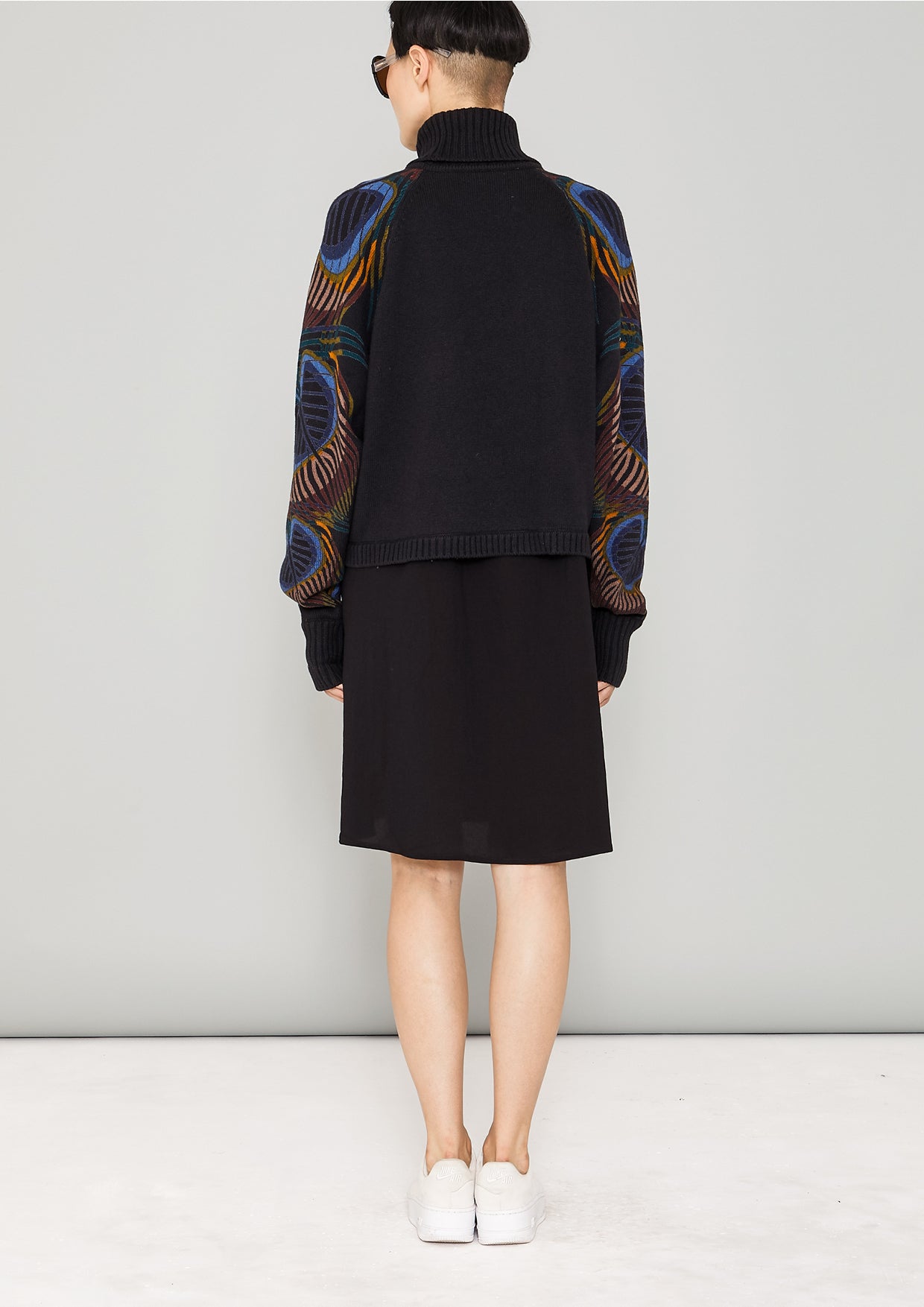 SWEATER TURTLENECK - KNIT printed peacock - BERENIK