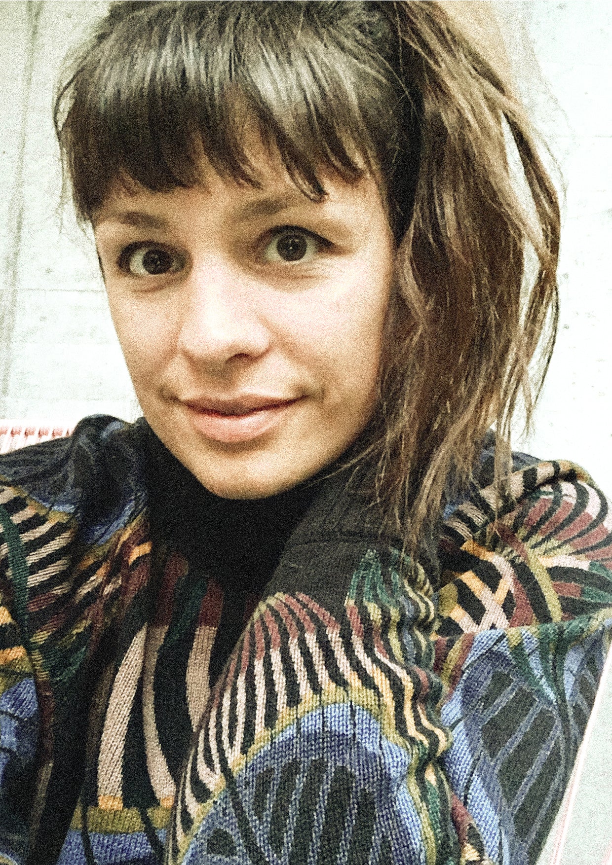 SWEATER TURTLENECK - KNIT printed peacock - BERENIK