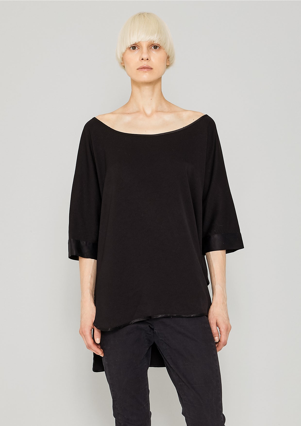 TOP OVERSIZE - HEAVY DRAPING black - BERENIK