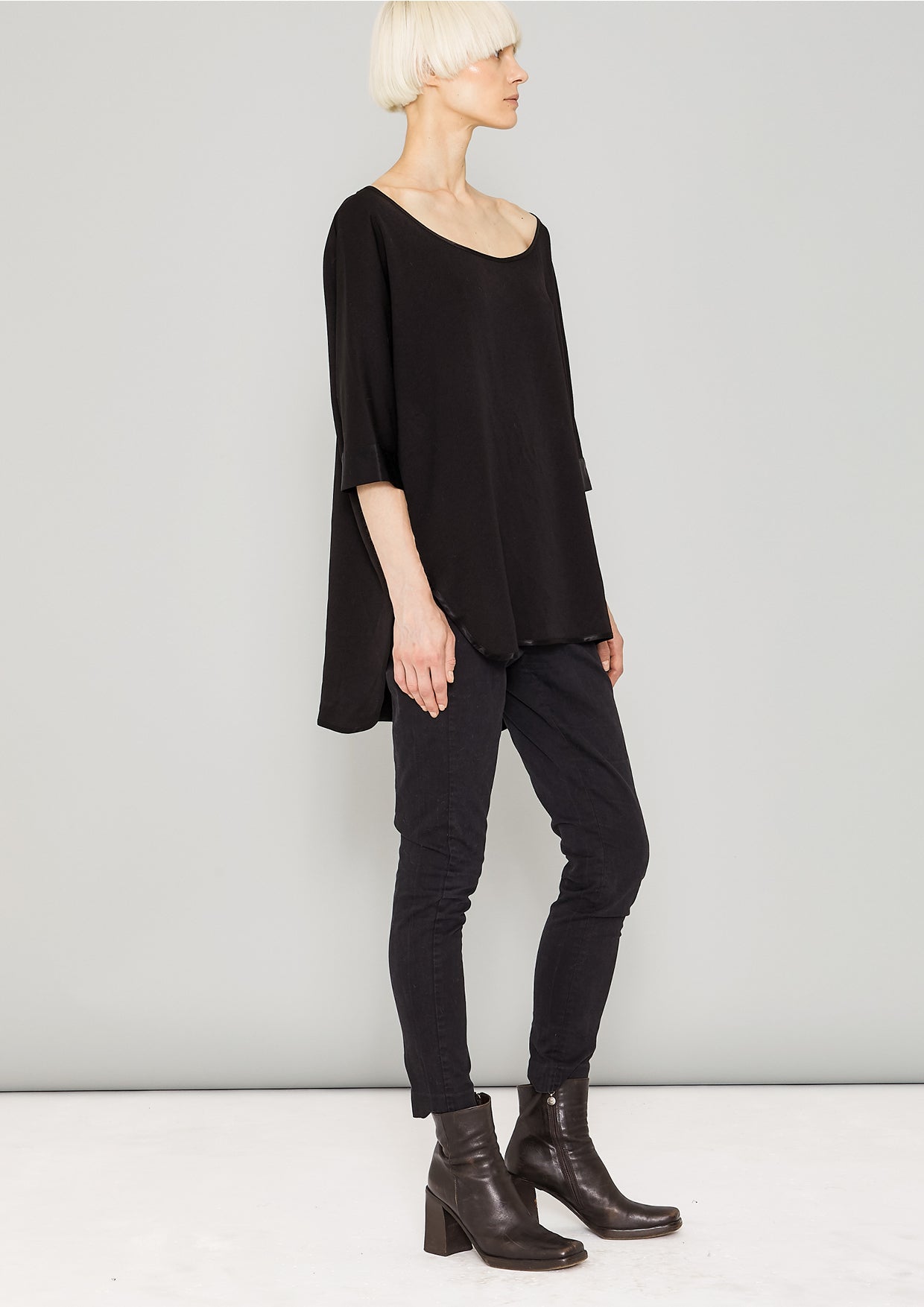 TOP OVERSIZE - HEAVY DRAPING black - BERENIK
