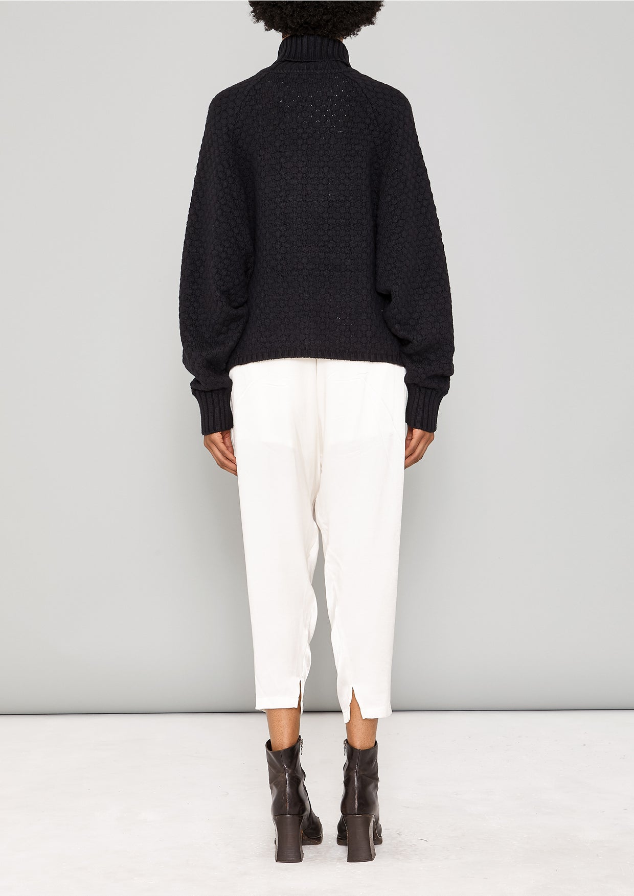 SWEATER TURTLENECK - KNIT PEARL black - BERENIK