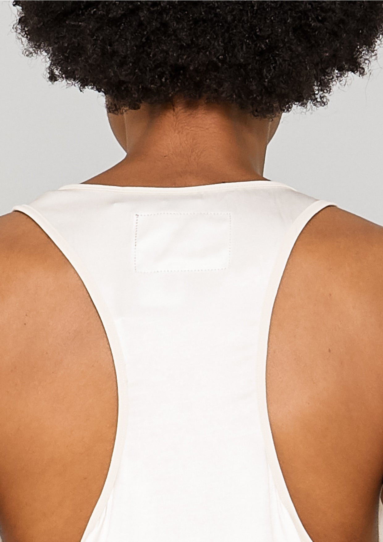 TANK TOP - SILKY RAYON SATIN white shiny - BERENIK