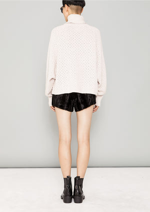 SWEATER TURTLENECK - KNIT PEARL beige - BERENIK