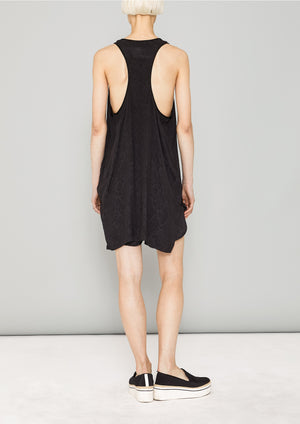 TANK TOP OVERSIZED - JACQUARD SATIN black snake - BERENIK