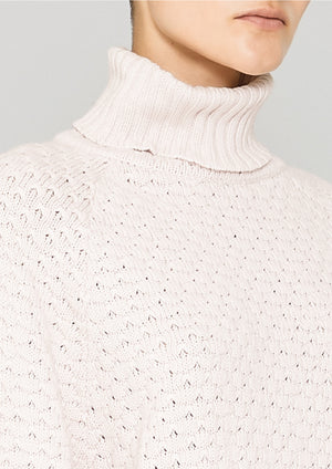 SWEATER TURTLENECK - KNIT PEARL beige - BERENIK