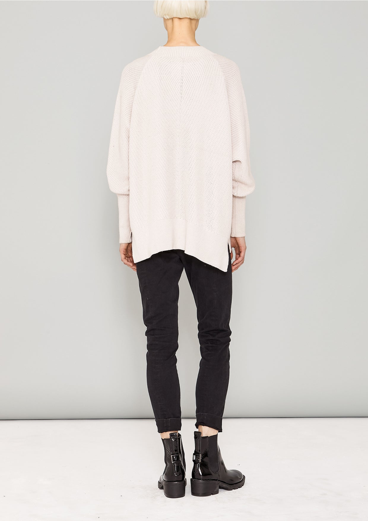 SWEATER - KNIT BIAS RIB ivory - BERENIK