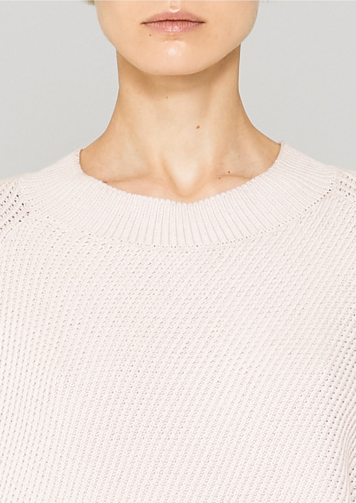 SWEATER - KNIT BIAS RIB ivory - BERENIK