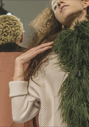 SWEATER - KNIT BIAS RIB ivory - BERENIK