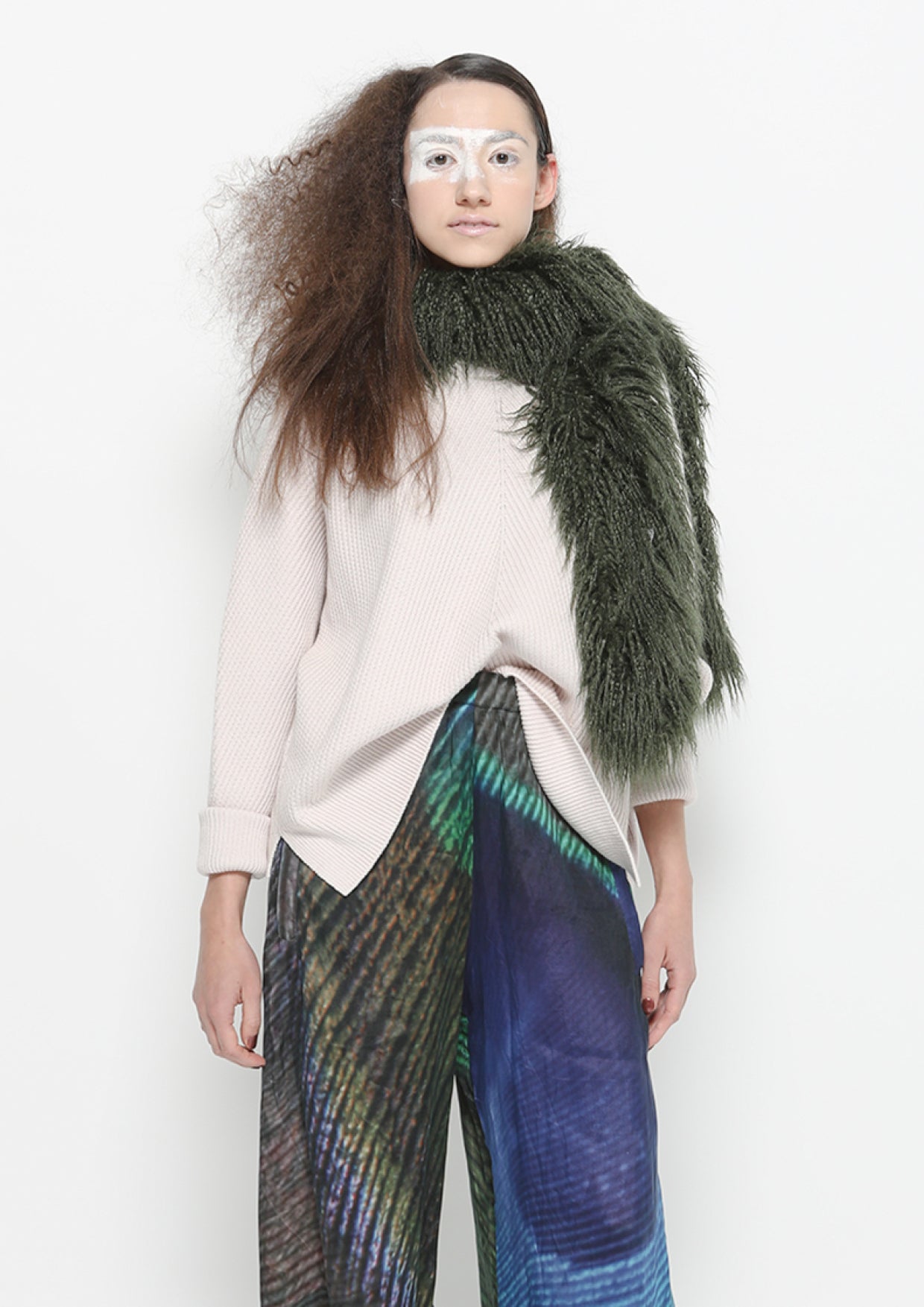 SWEATER - KNIT BIAS RIB ivory - BERENIK