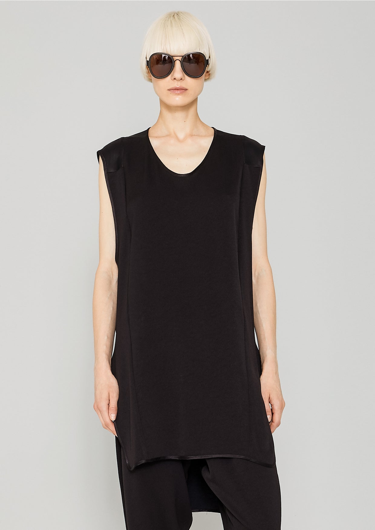 SHIRT - HEAVY DRAPING black - BERENIK