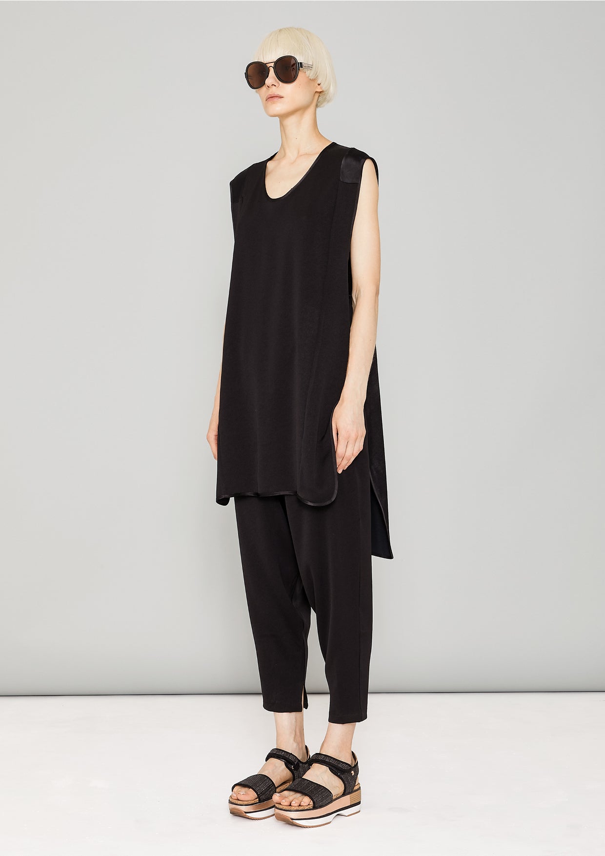 SHIRT - HEAVY DRAPING black - BERENIK