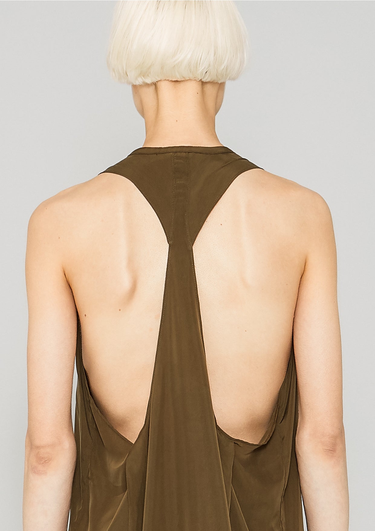 SHIRT - SILKY CUPRO khaki - BERENIK