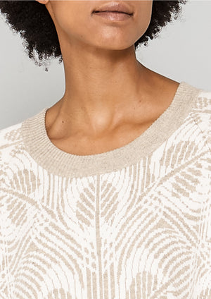 SWEATER OVERSIZED - KNIT PEACOCK beige - BERENIK