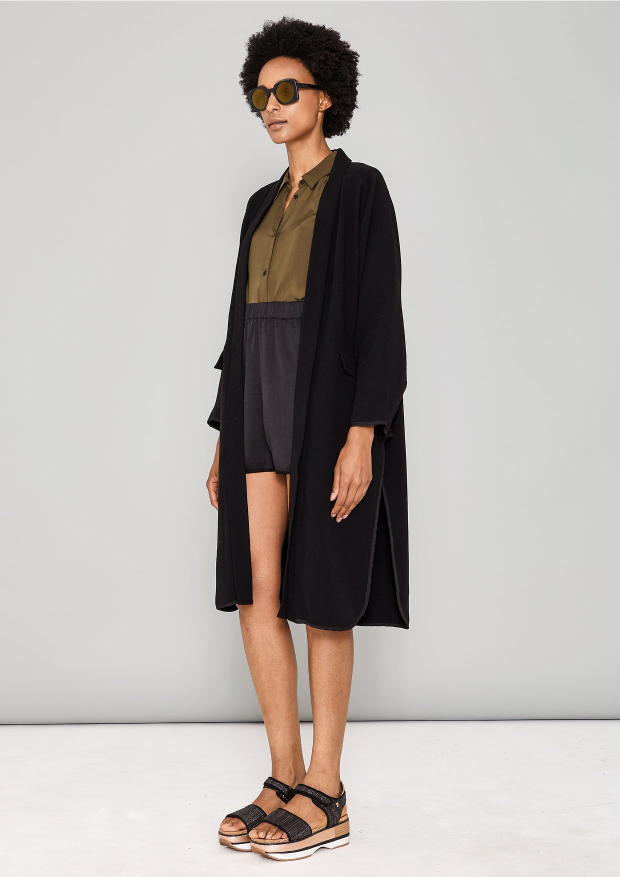 CARDIGAN - BOUCLE CREPE black - BERENIK