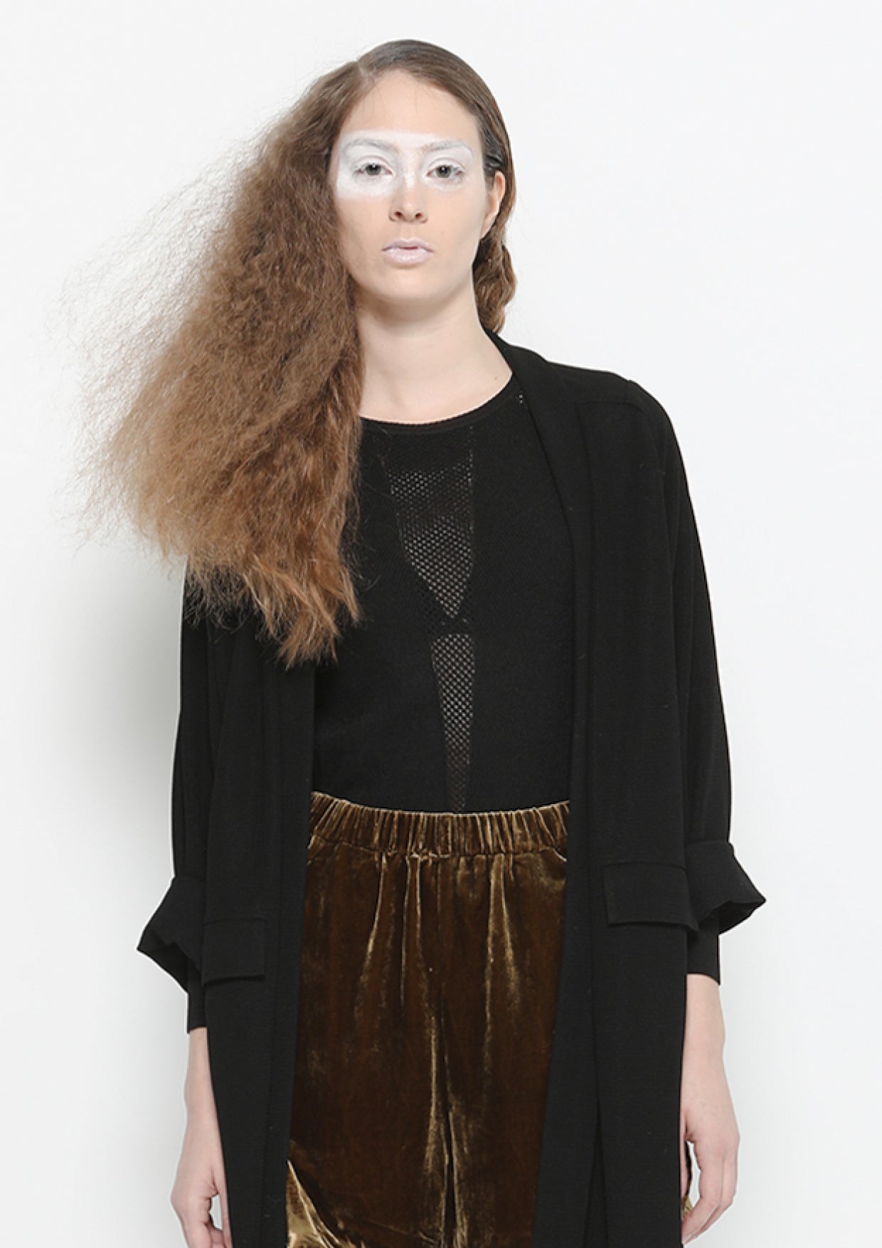 SWEATER LONG SLEEVE - KNIT TRANSPARENT black - BERENIK