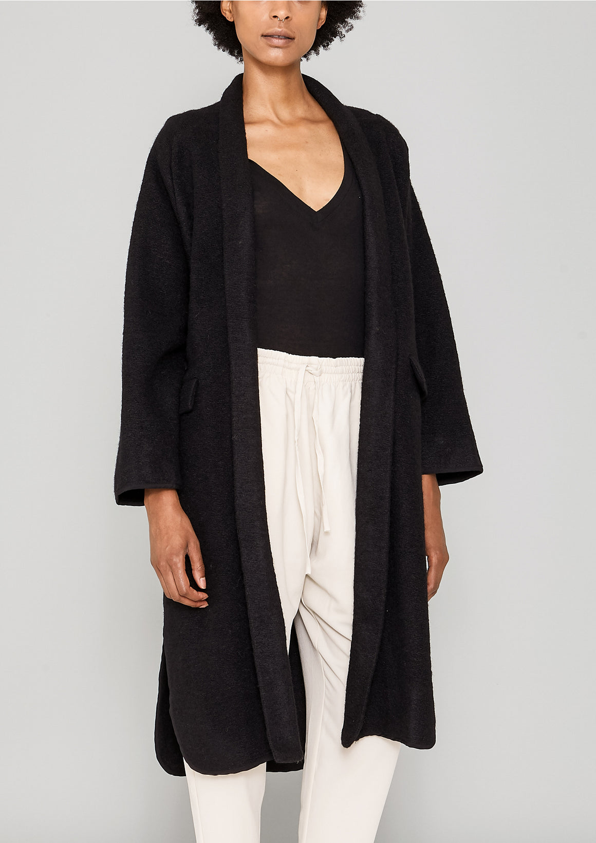 CARDIGAN - WOOL BLEND black - BERENIK