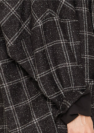 CARDIGAN - TWEED black/white - BERENIK