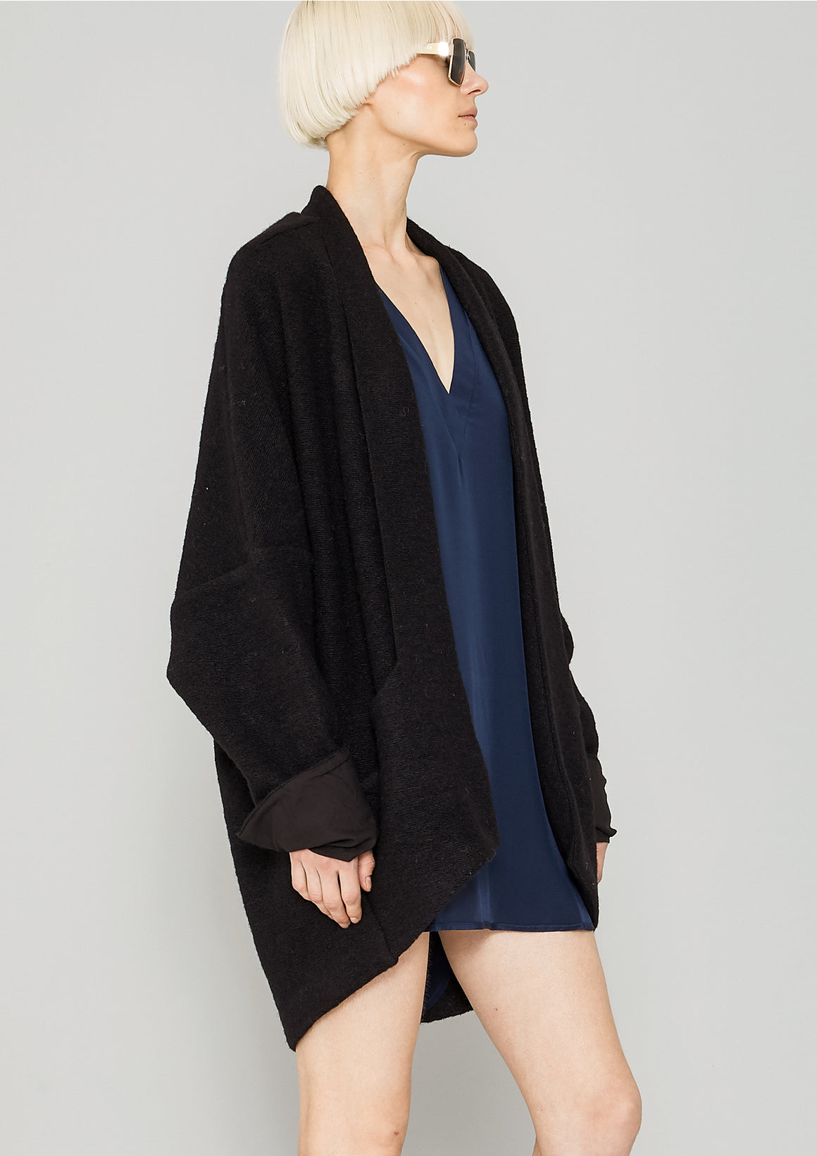 CARDIGAN - WOOL BLEND black - BERENIK