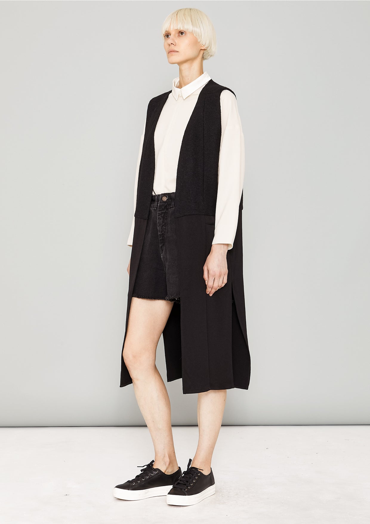 VEST - WOOL black - BERENIK