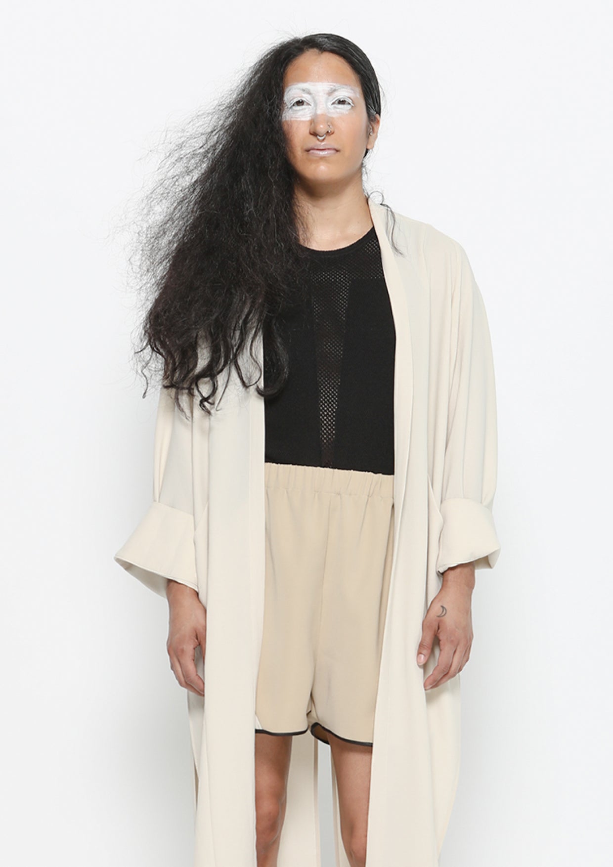 SHIRT SLEEVELESS STRETCH - KNIT black - BERENIK