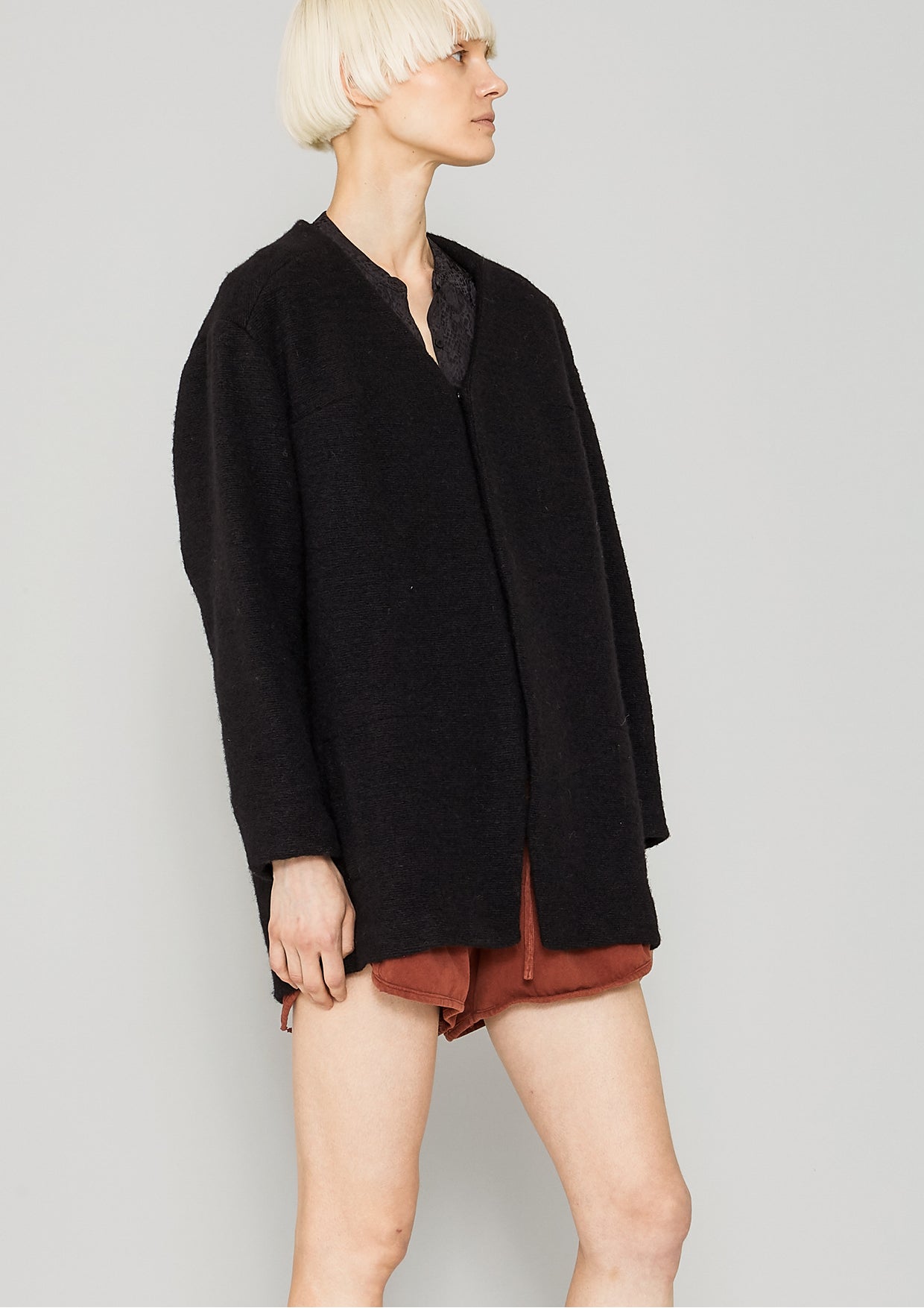 CARDIGAN - WOOL BLEND black - BERENIK