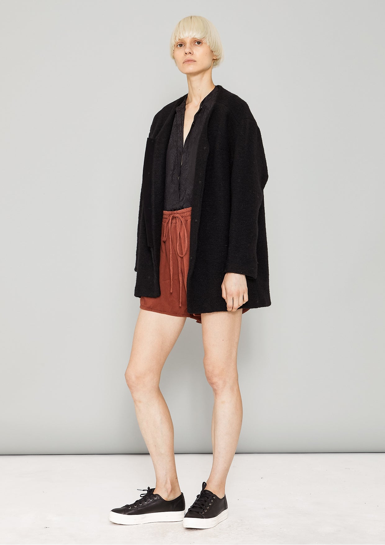 CARDIGAN - WOOL BLEND black - BERENIK